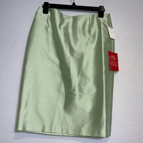 Sara Campbell Green Pencil Skirt 8 - Picture 1 of 3